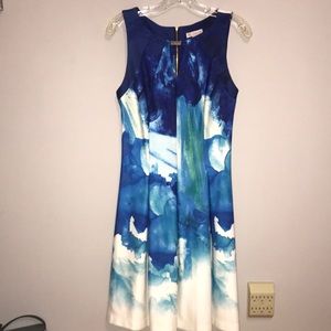 Blue floral dress